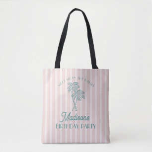 Pink Palm Spring Pastell Beach Geburtstagsparty Tasche