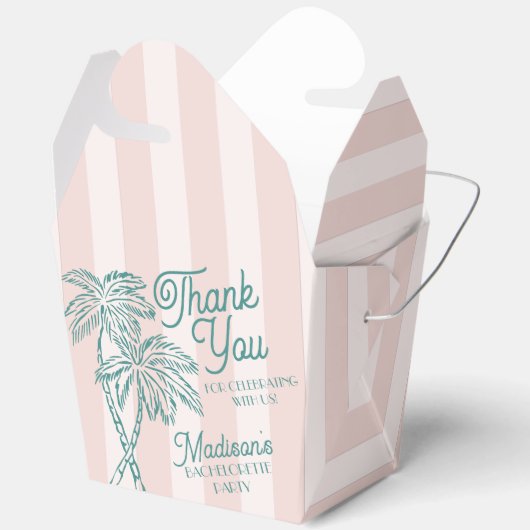 Pink Palm Spring Pastell Beach Junggeselinnen-Absc Geschenkschachtel (Offen)