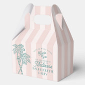 Pink Palm Spring Pastell Beach Junggeselinnen-Absc Geschenkschachtel (Rückseite)