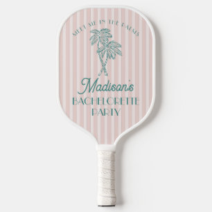 Pink Palm Spring Pastell Beach Junggeselinnen-Absc Pickleball Schläger