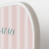 Pink Palm Spring Pastell Beach Party Pickleball Schläger (Linke Seite)