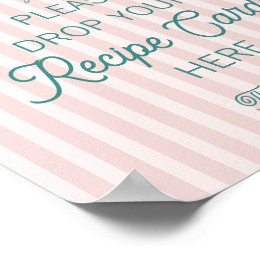 Pink Palm Springs Beach Lounge Poster (Ecke)