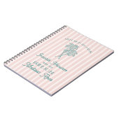 Pink Palm Springs Favorite Erinnerungen mit Braut Notizblock (Linke Seite)
