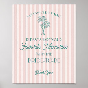 Pink Palm Springs Favorite Erinnerungen mit Braut Poster