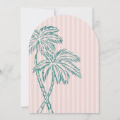 Pink Palm Springs Pastel Beach Cabana Babydusche Einladung (Rückseite)
