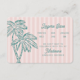 Pink Palm Springs Pastel Beach Lebendige Beilage Begleitkarte