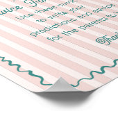 Pink Palm Springs Pastel Beach Ratschlag für Baby Poster (Ecke)