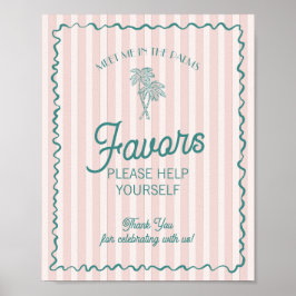 Pink Palm Springs Pastellstrand Favoriten Poster
