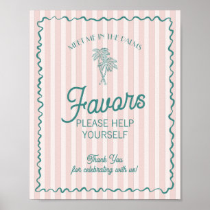 Pink Palm Springs Pastellstrand Favoriten Poster