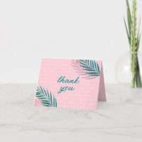 Pink Palm Springs Pool Party geklappt Danke Karte