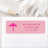 Pink Palm Tree Address Labels (Insitu)