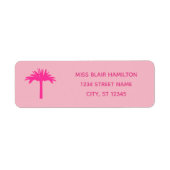 Pink Palm Tree Address Labels (Vorne)