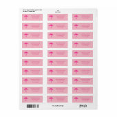 Pink Palm Tree Address Labels (Vorne)