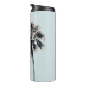 Pink Palm Tree Aqua Mint Sky Retro Thermosbecher (Nach rechts gedreht)