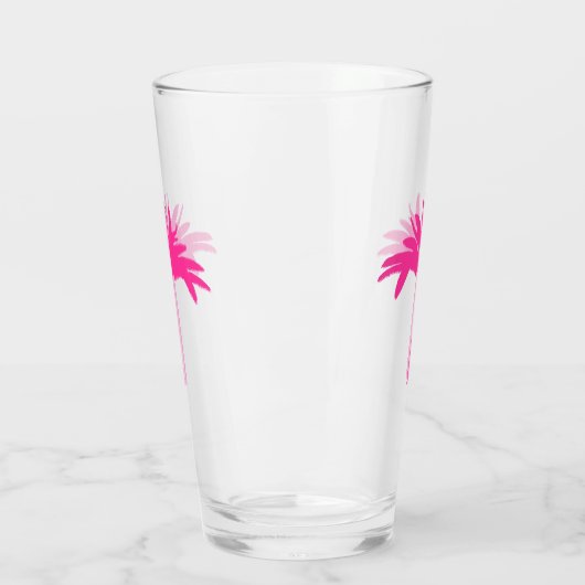 Pink Palm Tree Glass Glas (Links)