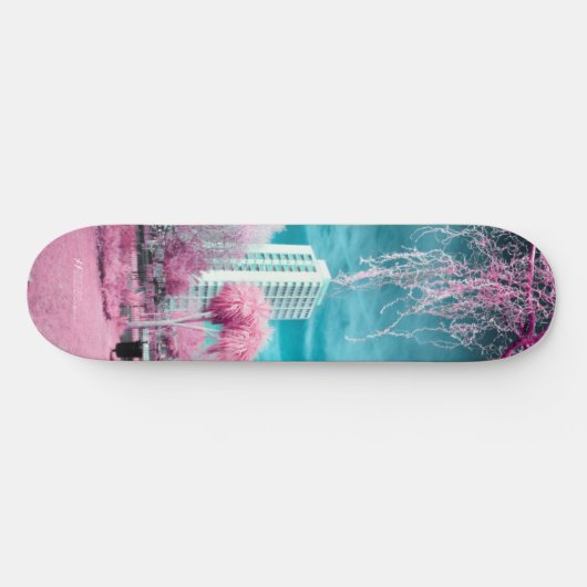 Pink Palm Tree Skateboard (Horizontal)