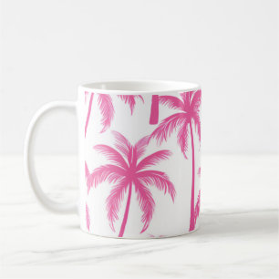 Pink Palm Trees Kaffeetasse