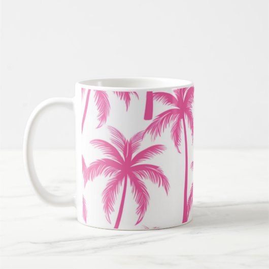 Pink Palm Trees Kaffeetasse (Links)