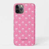 Pink Palm Trees Muster Case-Mate iPhone Hülle (Rückseite)