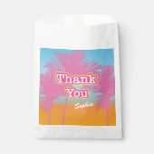 Pink Palm Trees Vielen Dank Geschenktütchen (Vorderseite)
