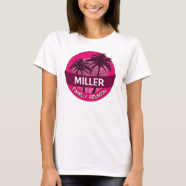 Pink palme, anpassbar Wiedersehen T-Serie T-Shirt