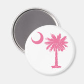 Pink Palmetto Magnet (Vorderseite/Rückseite)