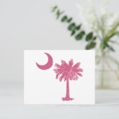 Pink Palmetto Moon Postkarte (Stehend Vorderseite)