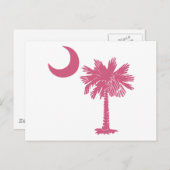 Pink Palmetto Moon Postkarte (Vorne/Hinten)