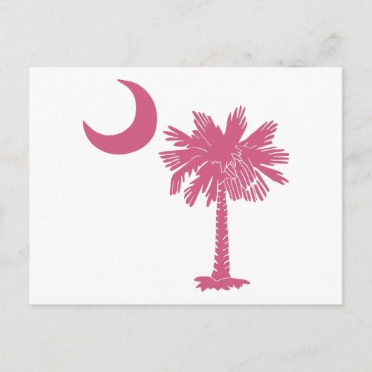 Pink Palmetto Moon Postkarte (Vorderseite)