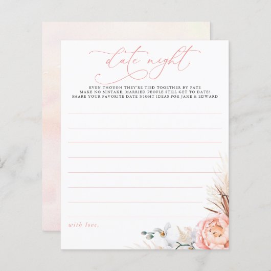 Pink Pampas Gras Blumenbeere Nachttischlampen (Vorne/Hinten)