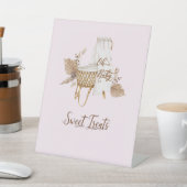 Pink Pampas Gras Sweet Leckereien Zeichen II Sockelschild (In SItu)