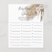 Pink Pampas Grass Baby Name Dusche Spiel (Vorderseite)