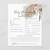 Pink Pampas Grass Baby Vorhersagen & Advice Card (Vorderseite)
