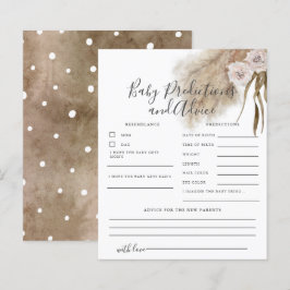 Pink Pampas Grass Baby Vorhersagen & Advice Card