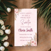 Pink Pampas Grass Boho Dusche Einladung