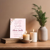 Pink Pampas Grass Boho Dusche Einladung