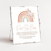 Pink Pampas Grass Boho Rainbow Sage nicht Baby Poster