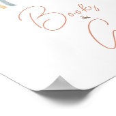 Pink Pampas Grass Boho Regenbogen Bücher und Gesch Poster (Ecke)