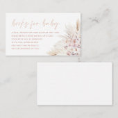 Pink Pampas Grass Girl Books for Baby Card Begleitkarte (Vorne/Hinten)