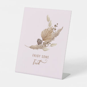 Pink Pampas Grass Oh Baby Food II Sockelschild