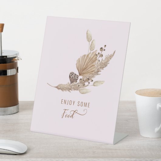 Pink Pampas Grass Oh Baby Food II Sockelschild (In SItu)