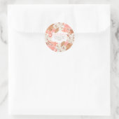 Pink Pampass Gras | Orchid Blooms Rücksendeadresse Runder Aufkleber (Tasche)