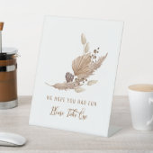 Pink Pampelgras Bitte nehmen Sie ein Beispiel III Sockelschild (In SItu)