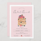 Pink Pancakes Bridal Brunch Dusche Einladung (Vorne/Hinten)