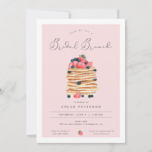 Pink Pancakes Bridal Brunch Dusche Einladung