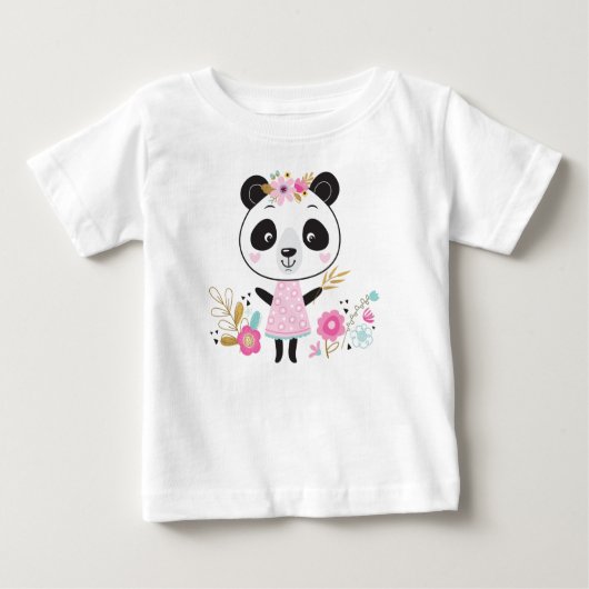 Pink Panda Adorable Girl T - Shirt (Vorderseite)