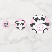 Pink Panda Bear Baby Dusche Konfetti (Rückseiten)