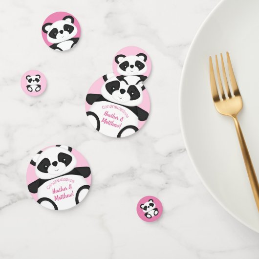 Pink Panda Bear Baby Dusche Konfetti (Gruppe)