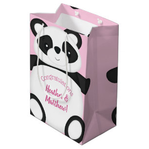 Pink Panda Bear Baby Dusche Mittlere Geschenktüte
