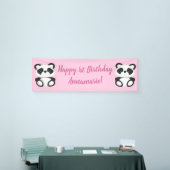 Pink Panda Bear Geburtstagsparty Banner (Messeveranstaltung)